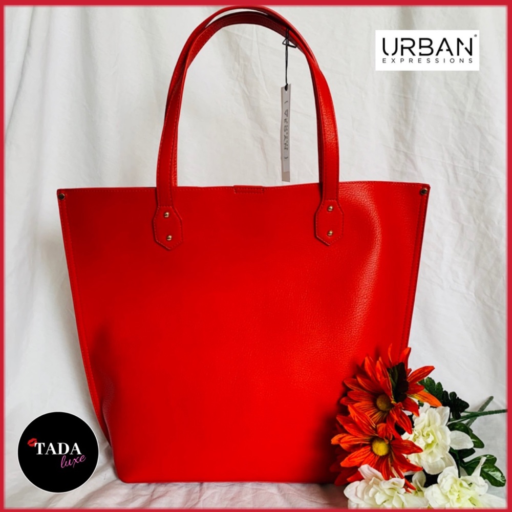 NEW. Emperia Bright Red Tote. VEGAN